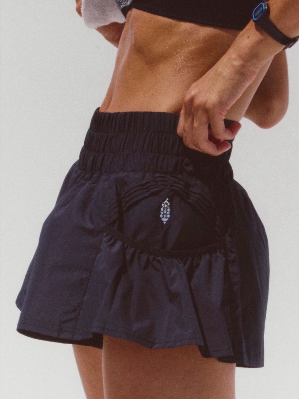 Black Athletic Shorts with Side Pockets